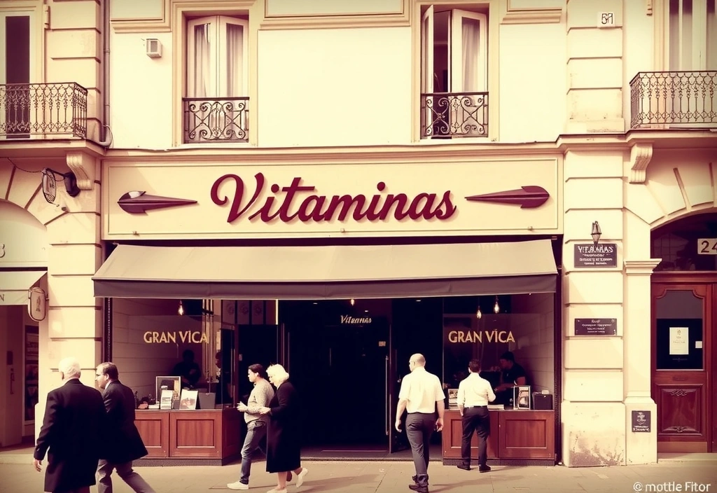 Fachada antigua de la tienda Vitaminasgranviamadrvb